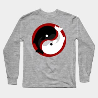 Yin yang whale Long Sleeve T-Shirt